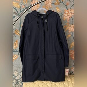 NWT Levi's Rubberized Rain Coat in Navy Blue XL